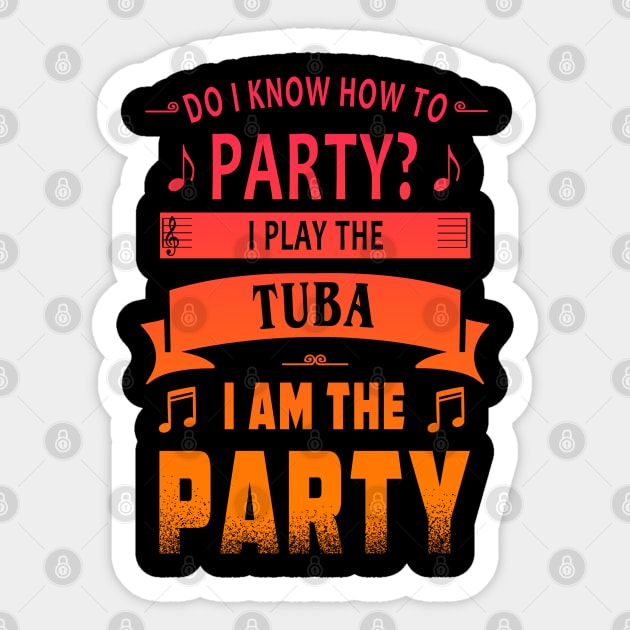 Tuba player party Sticker by Duckfieldsketchbook01